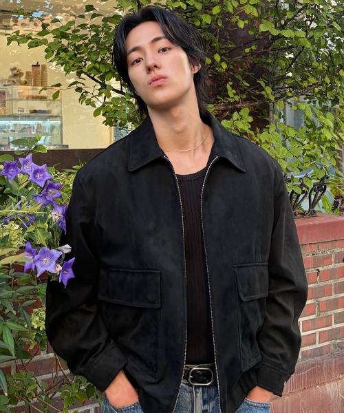 [ON]Suede Out Pocket Oversized Blouson - 2color