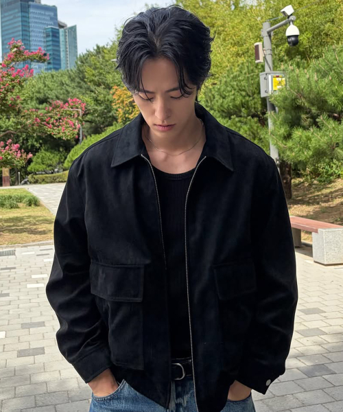 [ON]Suede Out Pocket Oversized Blouson - 2color