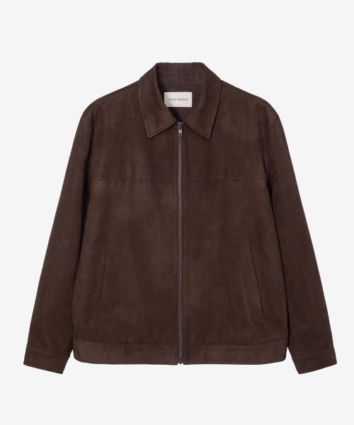 Suede Semi Oversized Trucker Jacket - 2color