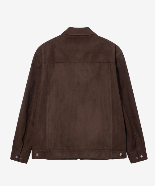 Suede Semi Oversized Trucker Jacket - 2color