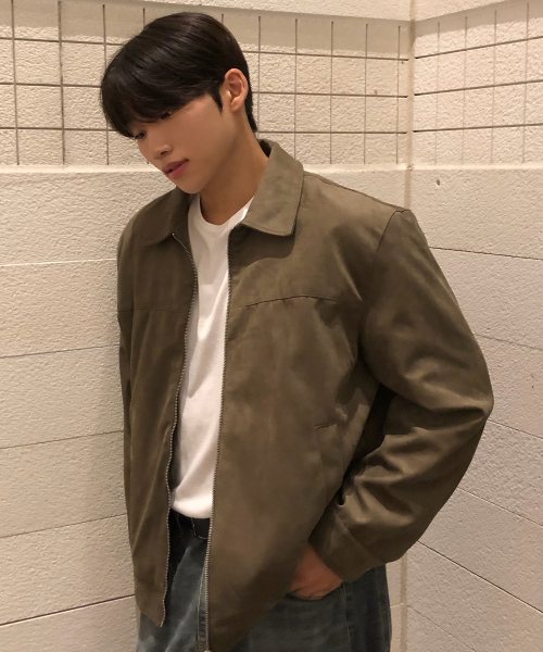 Suede Semi Oversized Trucker Jacket - 2color