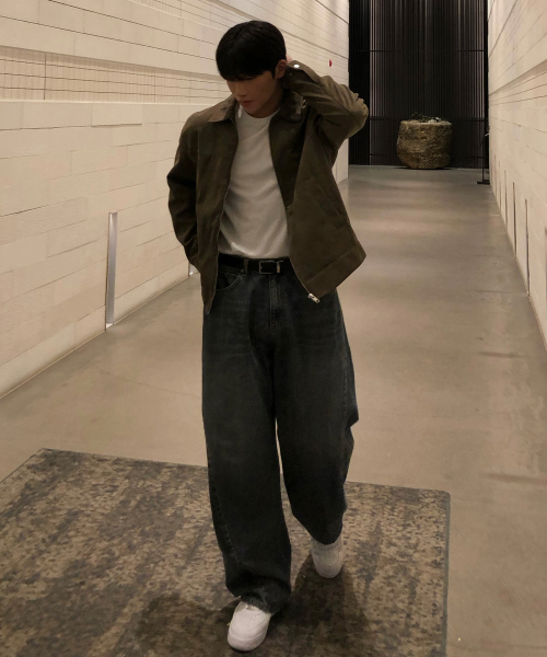 Suede Semi Oversized Trucker Jacket - 2color