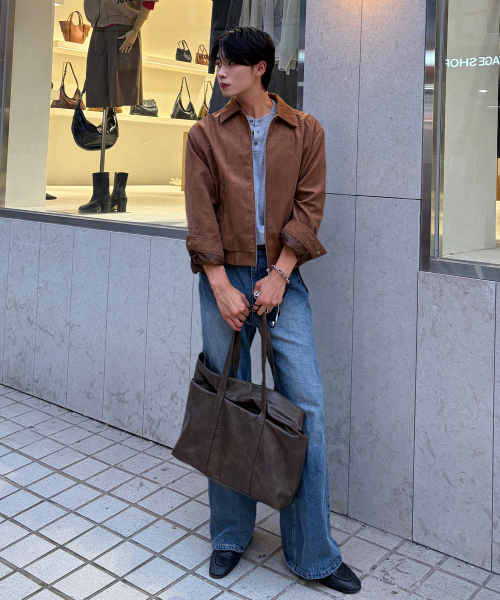 Suede Semi-Overfit Blouson - 2color