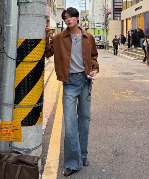 Suede Semi-Overfit Blouson - 2color