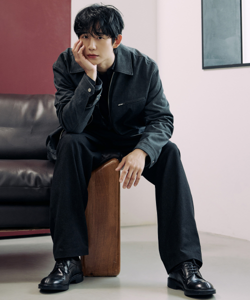 [COUTURE]Pigment-Washed Zip-Up Semi-Overfit Blouson