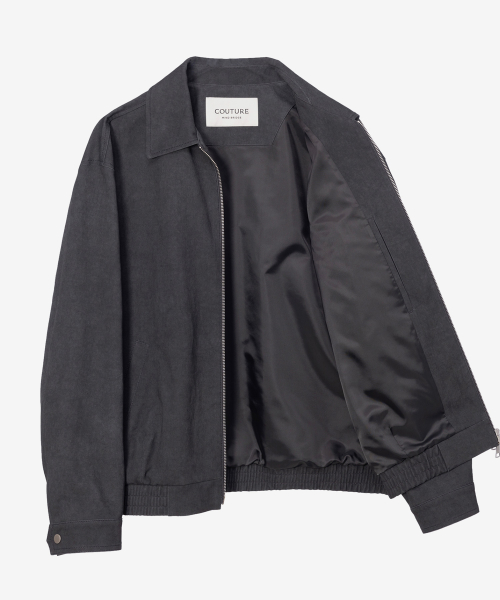 [COUTURE]Pigment-Washed Zip-Up Semi-Overfit Blouson
