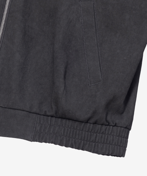 [COUTURE]Pigment-Washed Zip-Up Semi-Overfit Blouson