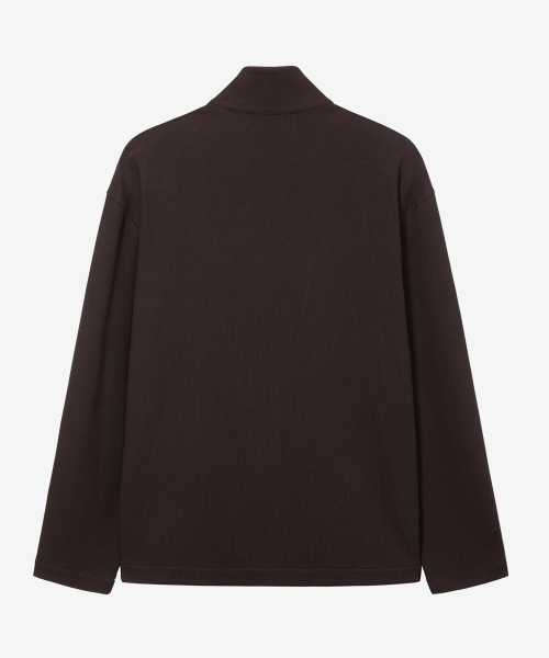 Microgorge Trousers Stand Collar Oversized Zip-Up Jumper