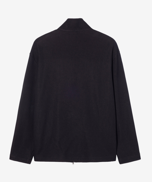 Microgorge Trousers Stand Collar Oversized Zip-Up Jumper