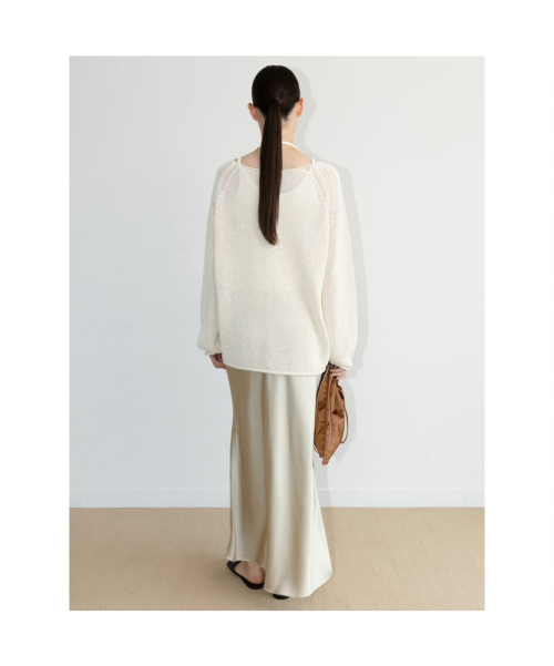 60S Satin H Line Skirt Beige (TA6727A06A)