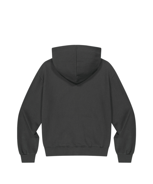 129 DOT HOODIE ZIP-UP CHARCOAL