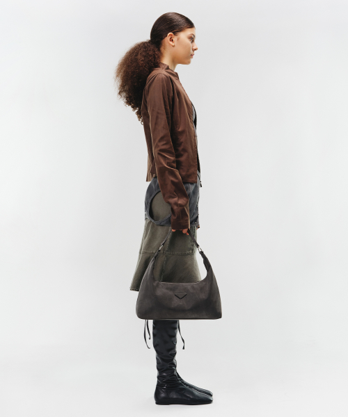 SOTY HOBO BAG - NUBUCK GREY