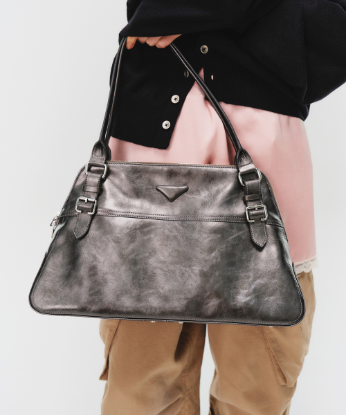[Rosieline PICK] SOTY BOWLING BAG - METAL GRAY