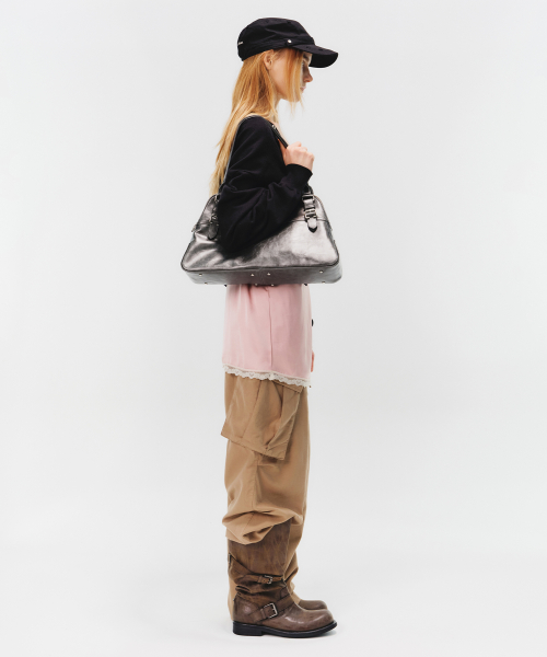[Rosieline PICK] SOTY BOWLING BAG - METAL GRAY