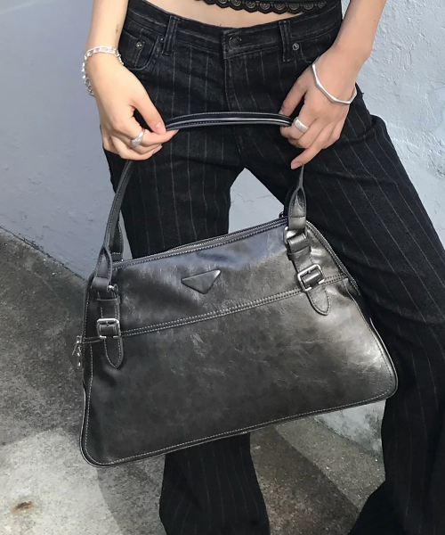 [Rosieline PICK] SOTY BOWLING BAG - METAL GRAY