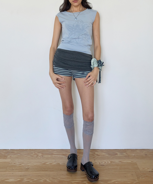 Ruched Tie Shorts (MINT)