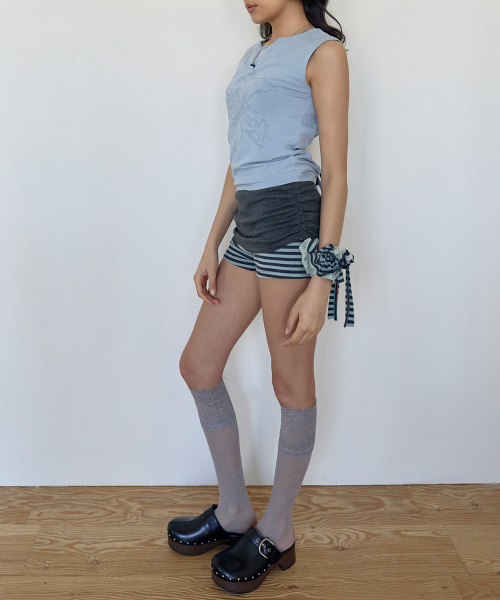Ruched Tie Shorts (MINT)