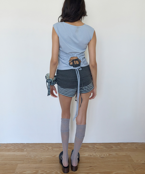 Ruched Tie Shorts (MINT)
