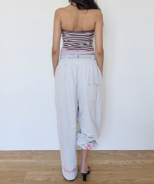 PNT Embroidered Sweatpants (MELANGE GREY)