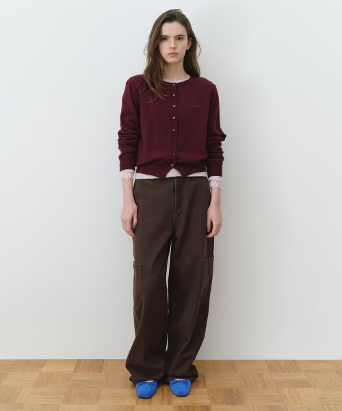 CURVED CARGO PANTS DEEP GRAY
