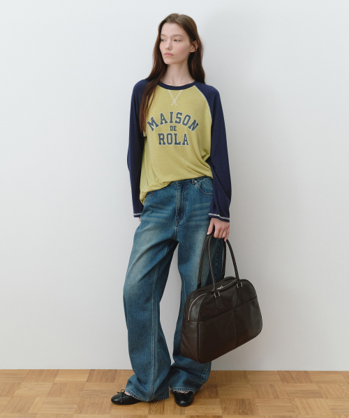 WIDE DENIM PANTS BLUE