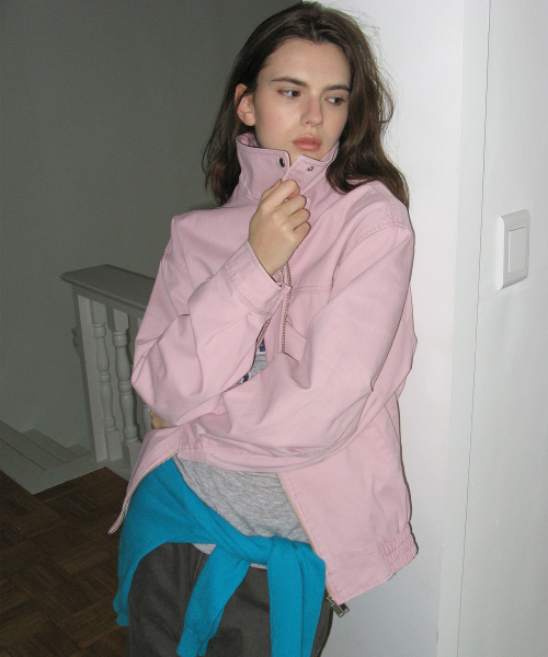 COTTON BLOUSON JUMPER PINK