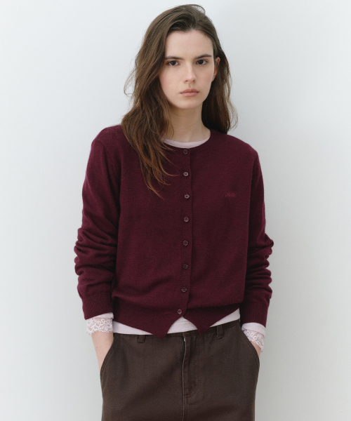 ROUND CARDIGAN BURGUNDY