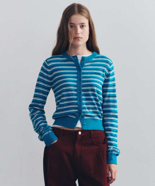 STRIPE CARDIGAN BLUE