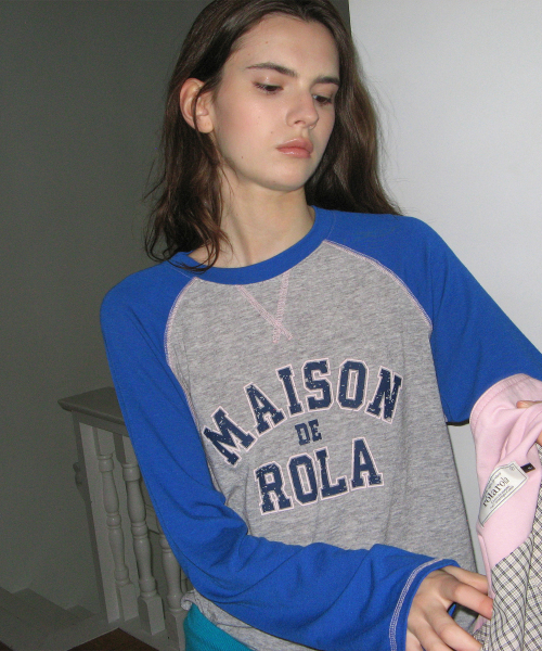MASION DE ROLA REGLAN LONG SLEEVE M/GY+BL