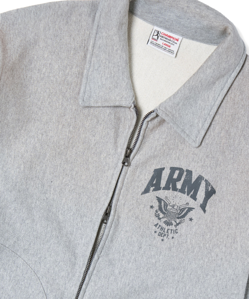 ARMY 스웨트 집업 가디건 Medium Grey Melange