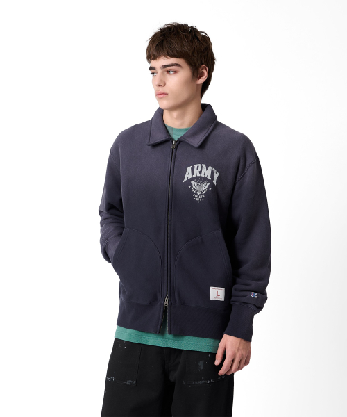 ARMY 스웨트 집업 가디건 Navy