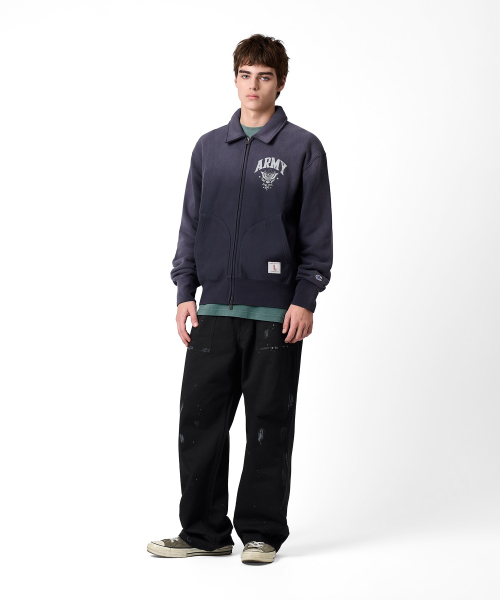 ARMY 스웨트 집업 가디건 Navy