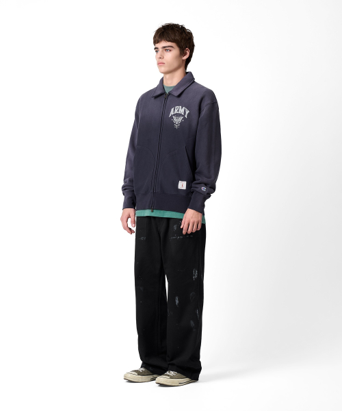 ARMY 스웨트 집업 가디건 Navy