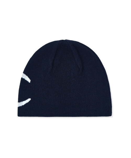 C로고 자카드 비니 Navy