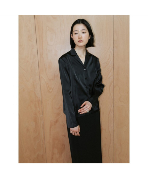 90 s BoSatin Shirt Black (TA6464A035)