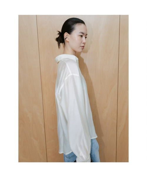 Sheer Stripe Shirt Ivory (TA6764A050)