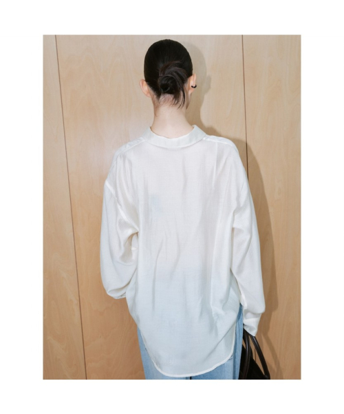 Sheer Stripe Shirt Ivory (TA6764A050)