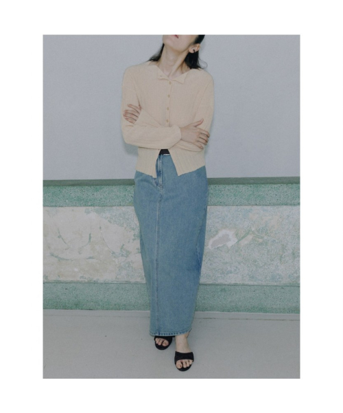 Ohu Pleated Knit Cardigan Beige (TA645AA04A)