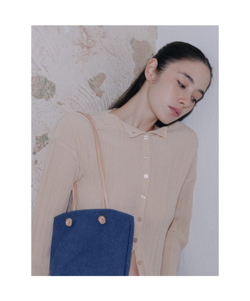 Ohu Pleated Knit Cardigan Beige (TA645AA04A)