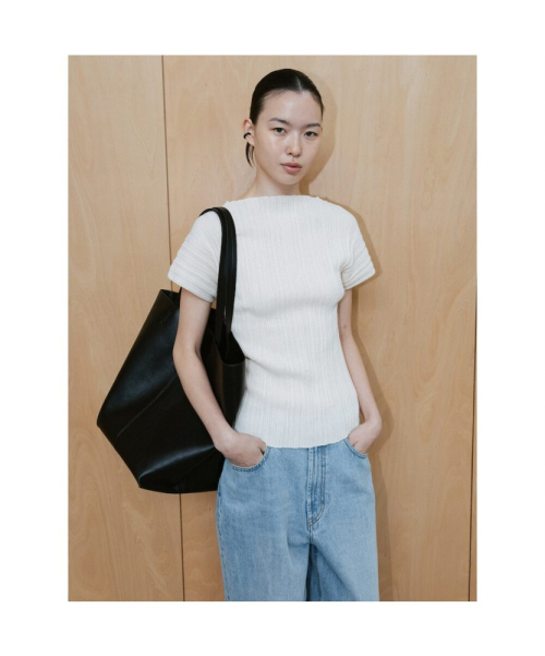 Ohu Pleated Knit Top Ivory (TA6451A120)