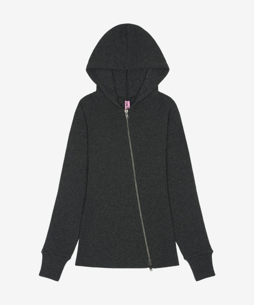 [X gemgem paradis] IRA zip-up hoodie / charcoal