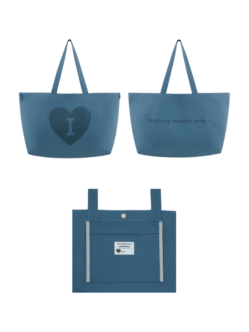 Heart Logo bag big ver. - Blue (하트 로고백 블루)