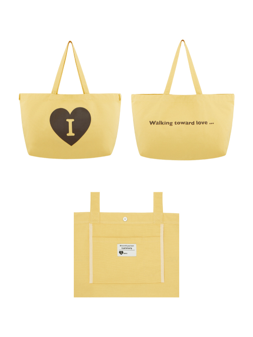Heart Logo bag big ver. - Yellow (하트 로고백 옐로우)