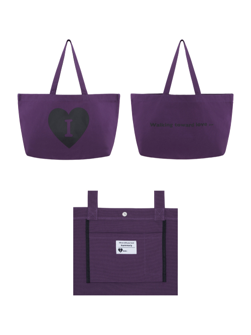 Heart Logo bag big ver. - Purple (하트 로고백 보라)