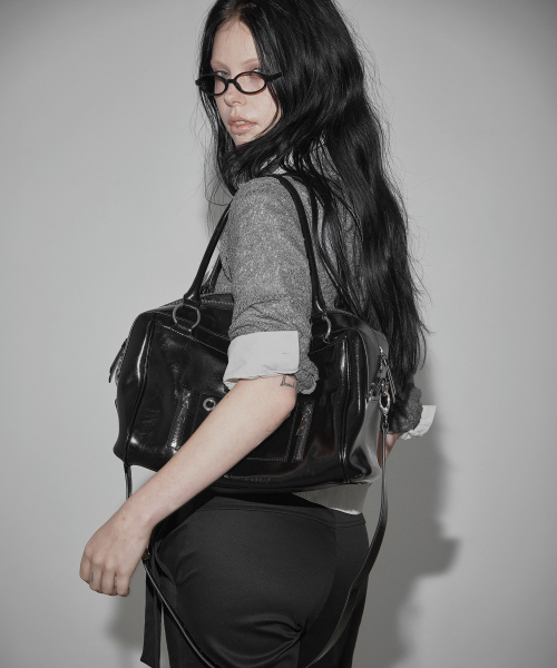 토미 체인 크롭 볼레로 가디건_그레이