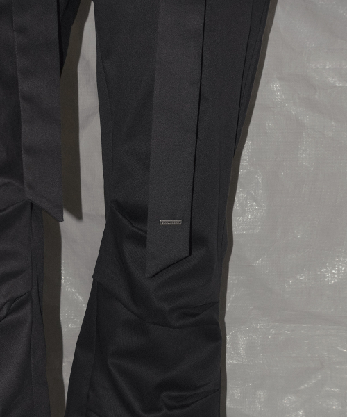TOTS Shirred Slim Bootcut Long Pants_Charcoal