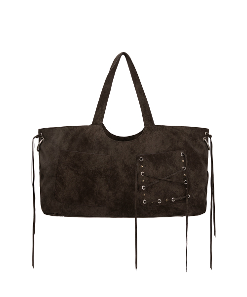 [X hieta] BECKY FRINGE BAG_BROWN