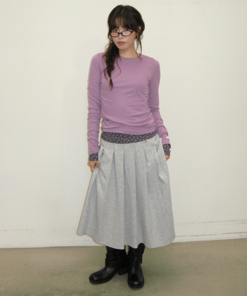 SOFT MINI LABEL LONG SLEEVE PURPLE