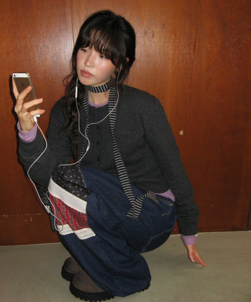 BASIC WOOL ARCHIVE CARDIGAN CHARCOAL