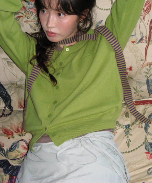BASIC WOOL ARCHIVE CARDIGAN OLIVE